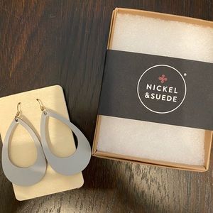 Nickel & Suede - Grey Small Cutout Earring